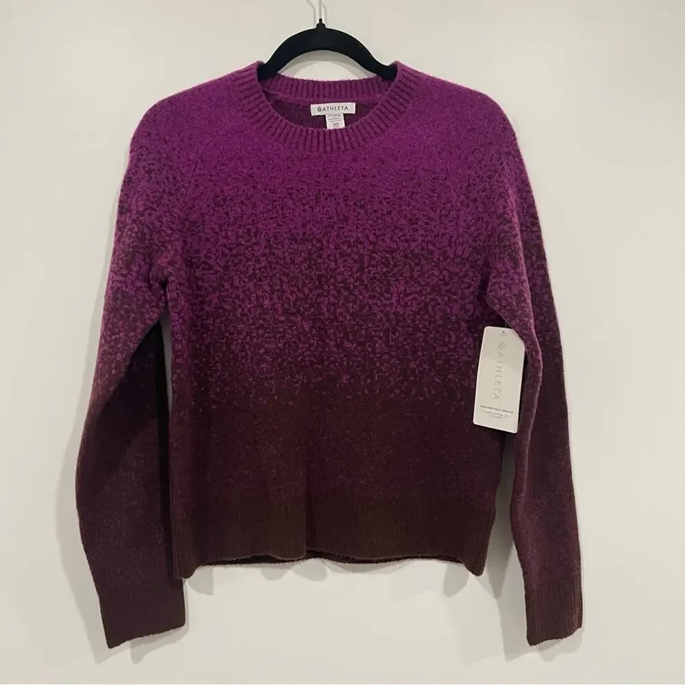 NWT NEW Athleta Hawthorn Textured Crew Wool Sweater